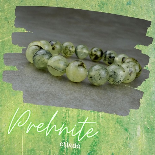  20092116 Trang Sức Phong Thủy Hộ Mệnh Bình An CTjade - Vòng Tay Đá Prehnite Thiên Nhiên